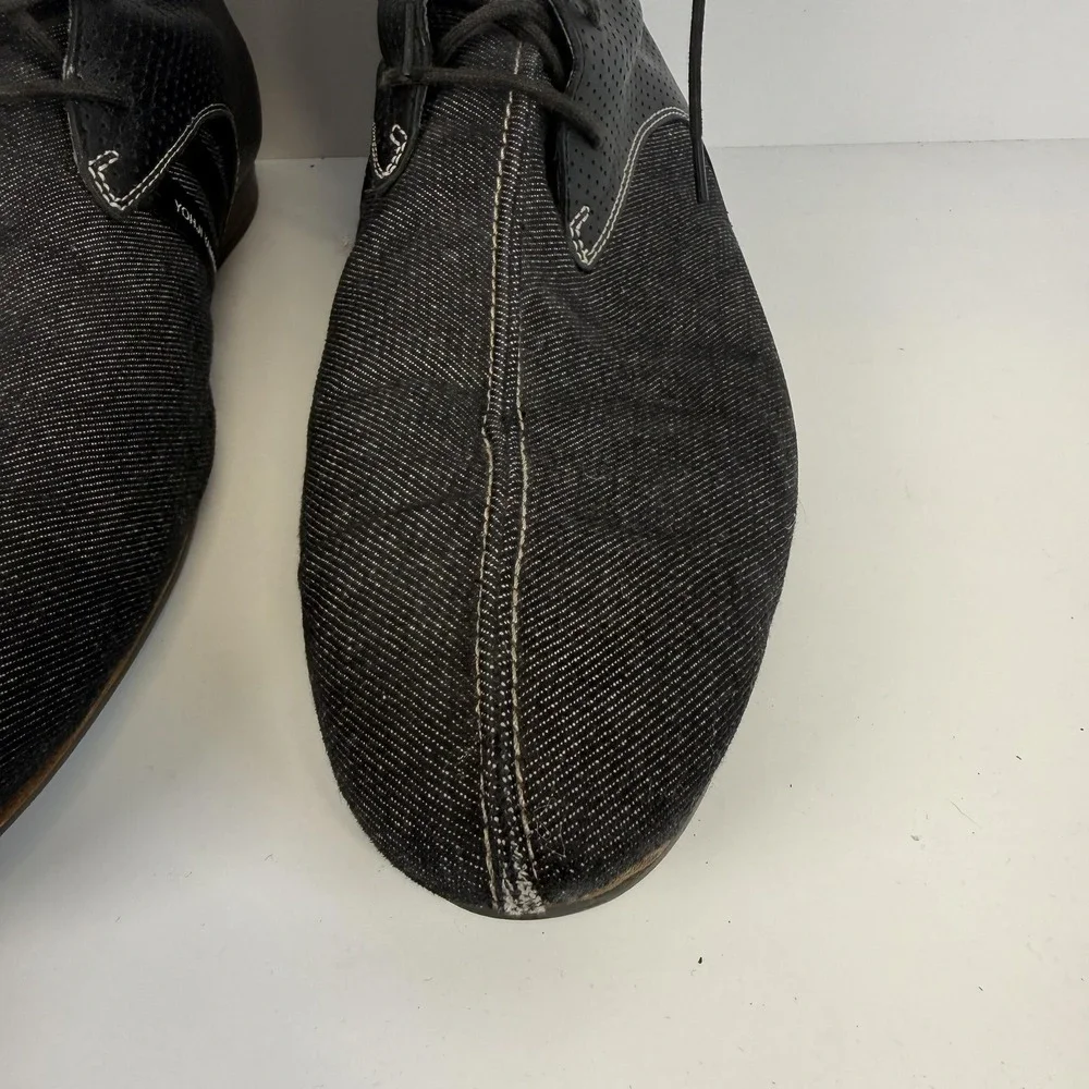 Adidas x Y-3 Yohji Yamamoto Boots Mens 10.5 Black Leather Denim Chukka Lace Up
